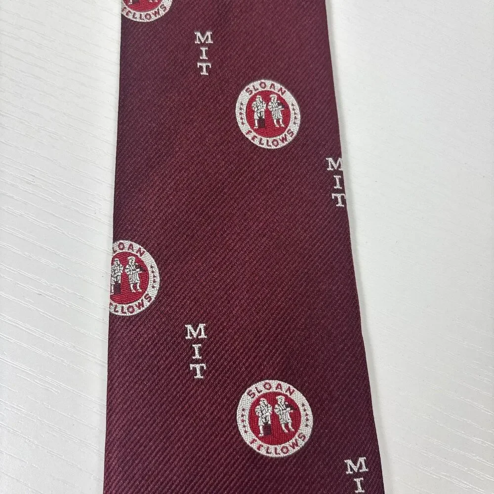Vintage Silk MIT Sloan Fellows Tie Made Exclusively 1987 Sloan Fellows By DOD